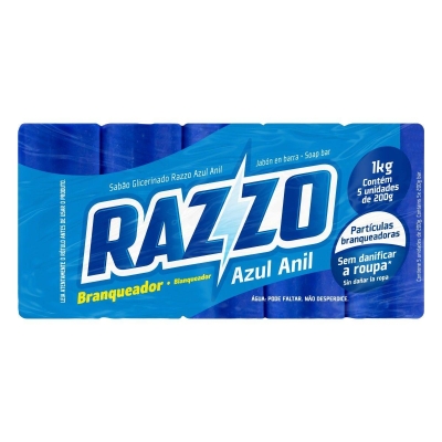 Sabão Razzo Azul Anil C/5 180g