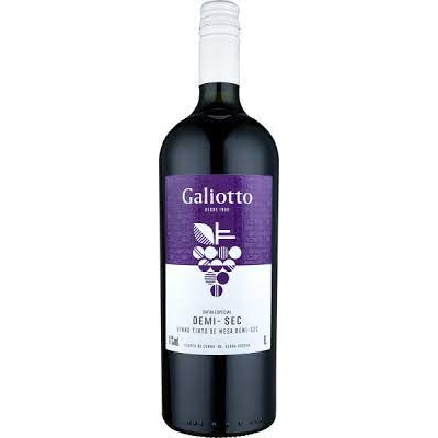 Vinho Galiotto Tinto Demi Sec 1l