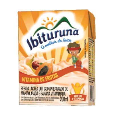 Bebida Láctea Ibituruna Vitamina de Frutas 200ml