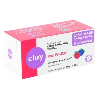 Sabonete Cloy Red Fruits 80g C/6