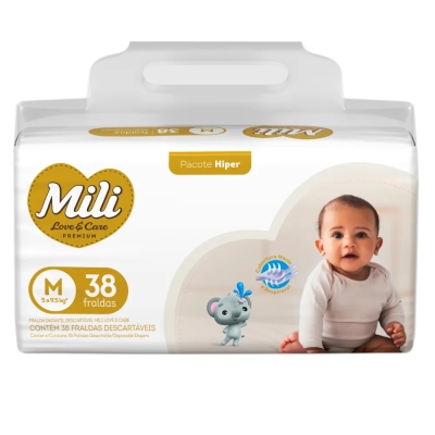 Fraldas Descartáveis Lovecare Hiper M C/38