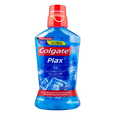 Enxaguante Bucal Colgate Plax Ice Leve 500ml Pague 350ml