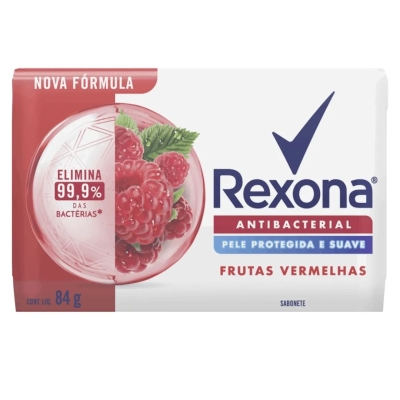 Sabonete Rexona Antibacterial Frutas Vermelhas 84g