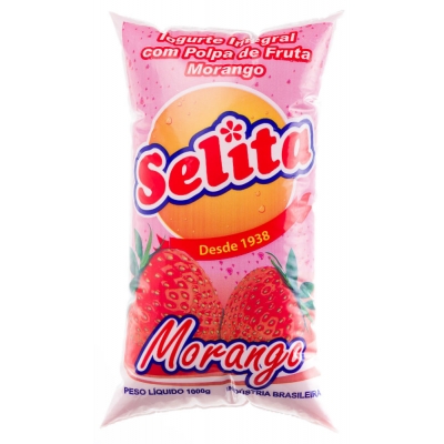 Iogurte Selita Morango Sacola 1l