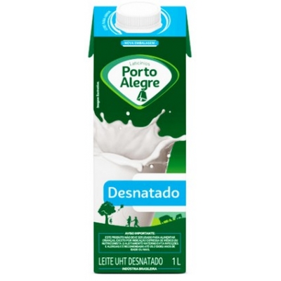 Leite Porto Alegre Desnatado C/Tampa 1l