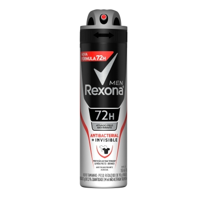 Desodorante Rexona Aerosol Men Antibacterial Invisible 150ml