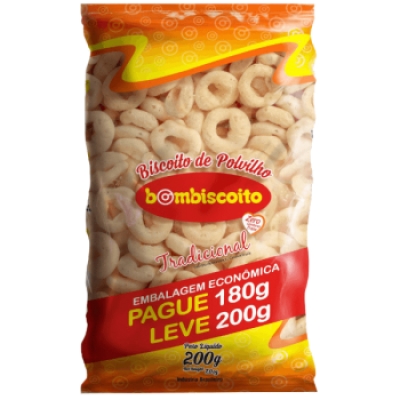 Biscoito de Polvilho Bom Biscoito Tradicional Leve 200g Pague 180g