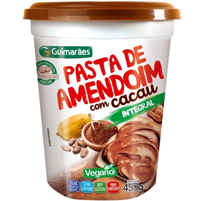 Pasta de Amendoim Integral Guimarães C/Cacau 450g