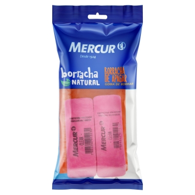 Borracha Mercur Clean Rosa C/2