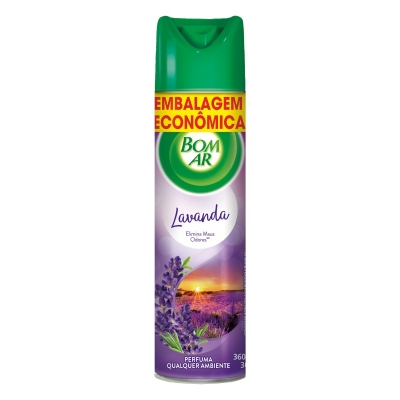 Desodorizador de Ar Aerosol Bom Ar Lavanda 360ml