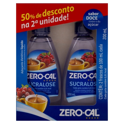 Adoçante Zero-Cal Sucralose 100ml C/2 Promocional