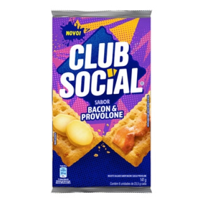 Biscoito Club Social Bacon/Provolone 141g