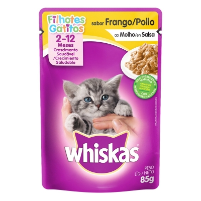 Ração Whiskas Filhotes Frango 85g