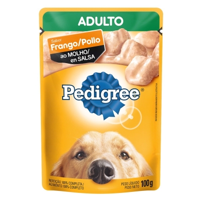 Ração Pedigree Adultos Frango ao Molho 100g