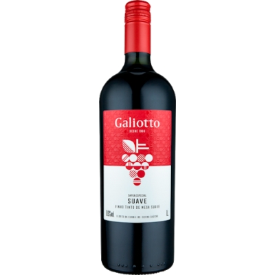 Vinho Galiotto Tinto Suave 1l