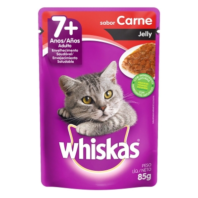 Ração Whiskas 7+ Jelly Carne 85g