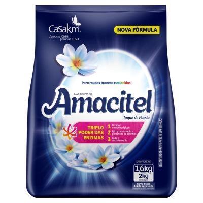 Sabão em Pó Amacitel Toque Poesia 1,6kg