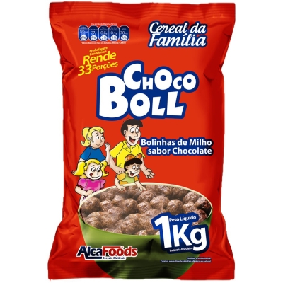 Cereal da Família Alcafoods Choco Boll 1kg